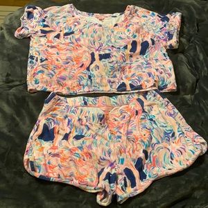 Lilly Pulitzer Dossie short and top set sz:XL